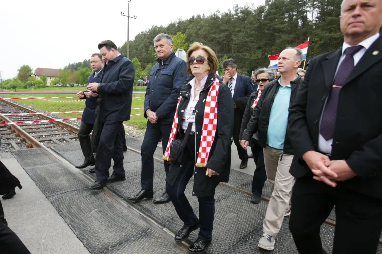 18.5.2019., Bleiburg, Austrija  - Sredisnja komemoracija povodom 74. godisnjice Bleiburske tragedije na Loibaskom polju pored Bleiburga.Na komemoraciji na Bleiburskom polju ove godine osim svete mise, nece biti politickih govora. Sve osigurava oko 450 policajaca  Photo: Filip Kos/PIXSELL