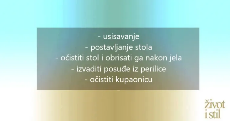 40 kućanskih zadataka za djecu od pelena do srednje &scaron;kole