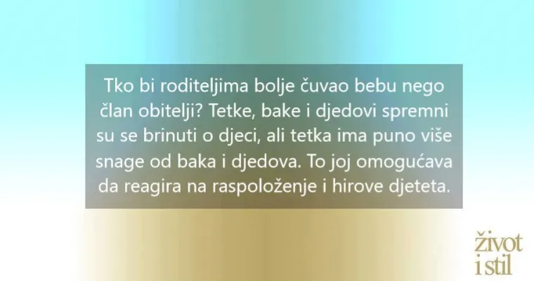 Tetke igraju ključnu ulogu u životu svakog djeteta, evo za&scaron;to