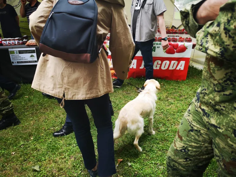 Predsjednica pregledala vojnu opremu na Jarunu: Povela je i Kiku!