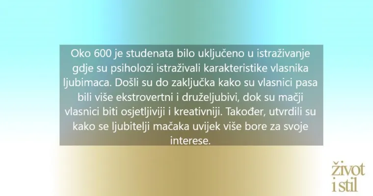 Razlike u karakterima vlasnika mačaka i pasa: Jesu li ljubitelji mačaka inteligentniji ljudi?