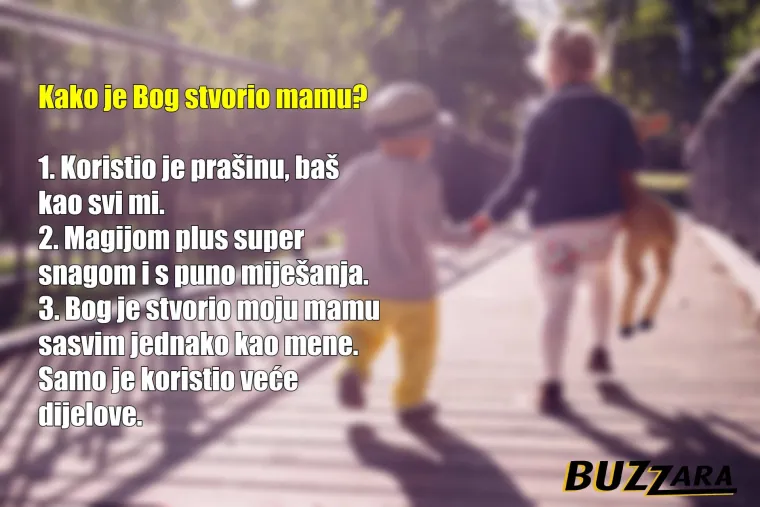 Urnebesni dječji odgovori na pitanja 'za&scaron;to je Bog stvorio mamu' i za&scaron;to one uopće postoje 'rascmoljit' će vas u par sekundi