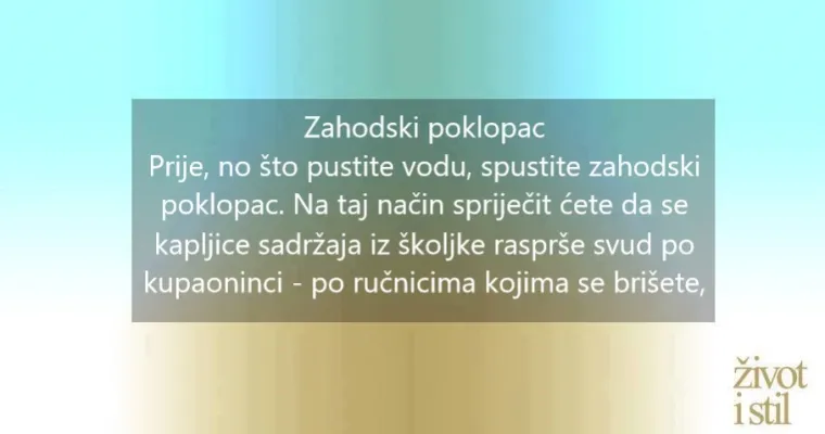Ovim naoko bezazlenim, svakodnevnim radnjama izlažemo se riziku od zaraze