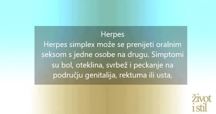 Mislite da je oralni seks siguran? Promislite dvaput. Ovo su bolesti koje se njime prenose