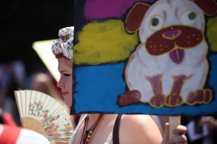 08.06.2019., Zagreb - 18. Povorka ponosa LGBTIQ osoba i obitelji Zagreb Pride 2019. pod sloganom "Osamnaest ponosnih godina". Photo: Slavko Midzor/PIXSELL