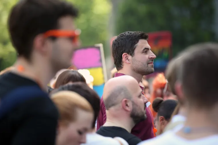 08.06.2019., Zagreb - 18. Povorka ponosa LGBTIQ osoba i obitelji Zagreb Pride 2019. pod sloganom "Osamnaest ponosnih godina". Davor Bernardic.Photo: Slavko Midzor/PIXSELL