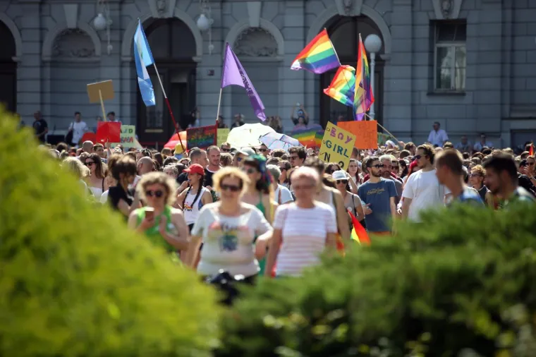 08.06.2019., Zagreb - 18. Povorka ponosa LGBTIQ osoba i obitelji Zagreb Pride 2019. pod sloganom "Osamnaest ponosnih godina". Photo: Slavko Midzor/PIXSELL