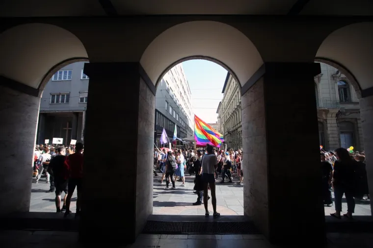 08.06.2019., Zagreb - 18. Povorka ponosa LGBTIQ osoba i obitelji Zagreb Pride 2019. pod sloganom "Osamnaest ponosnih godina". Photo: Slavko Midzor/PIXSELL
