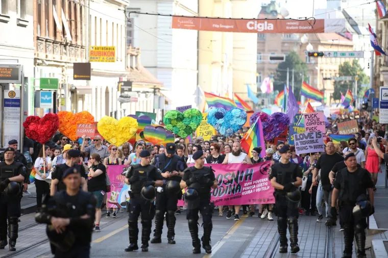 08.06.2019., Zagreb - 18. Povorka ponosa LGBTIQ osoba i obitelji Zagreb Pride 2019. pod sloganom "Osamnaest ponosnih godina". Photo: Slavko Midzor/PIXSELL