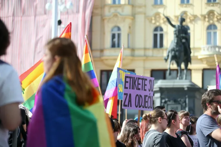 08.06.2019., Zagreb - 18. Povorka ponosa LGBTIQ osoba i obitelji Zagreb Pride 2019. pod sloganom "Osamnaest ponosnih godina". Photo: Slavko Midzor/PIXSELL