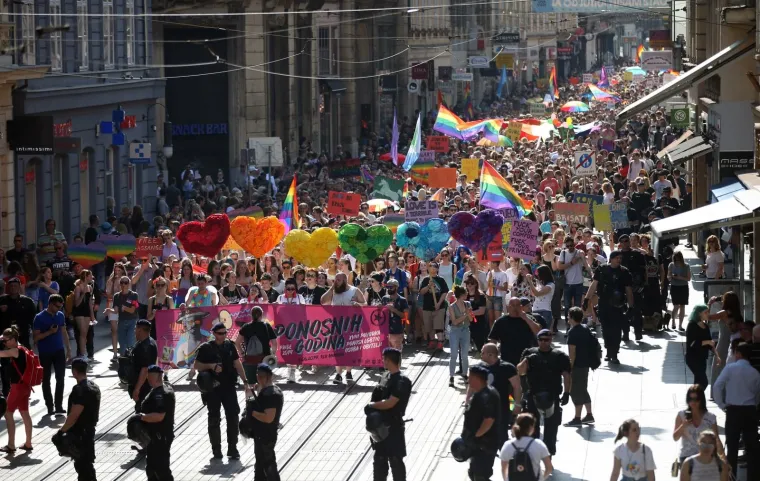 08.06.2019., Zagreb - 18. Povorka ponosa LGBTIQ osoba i obitelji Zagreb Pride 2019. pod sloganom "Osamnaest ponosnih godina". Photo: Slavko Midzor/PIXSELL