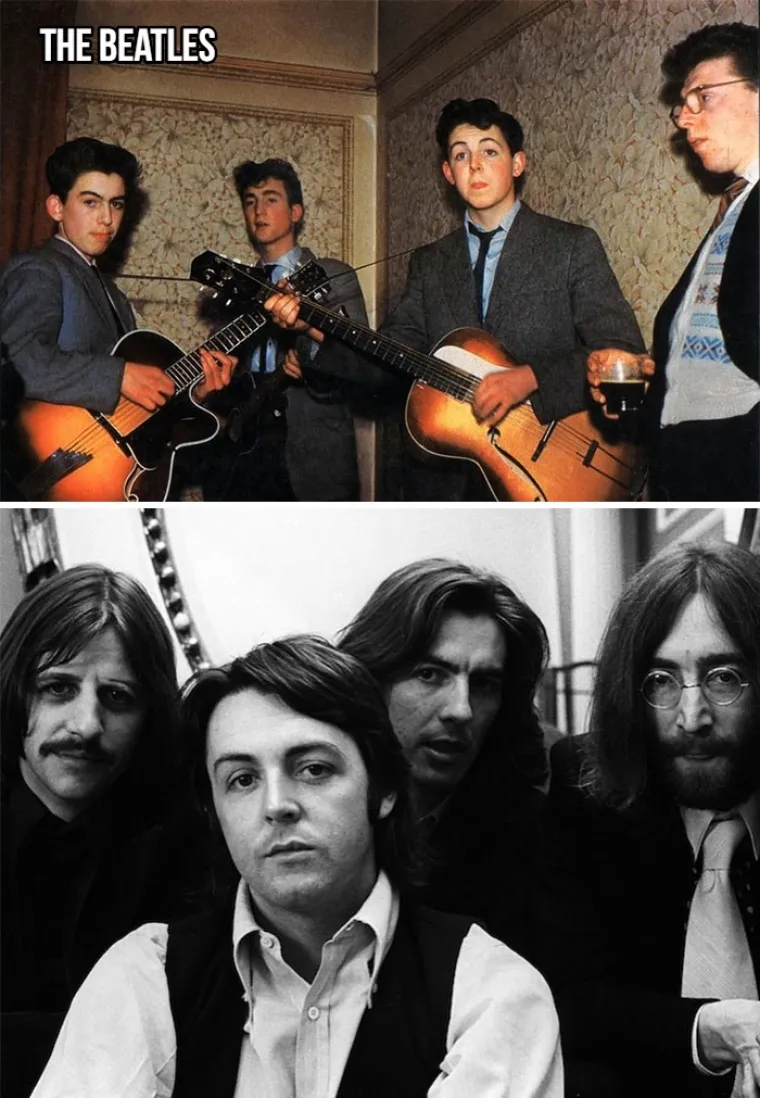 Nije u &scaron;oldima sve: 18 fotografija poznatih bendova prije i poslije slave