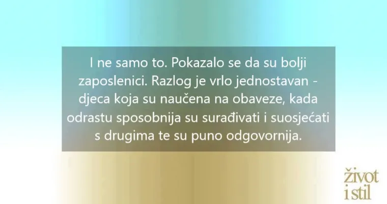Djeca koja obavljaju kućanske poslove izrastaju u uspje&scaron;nije ljude