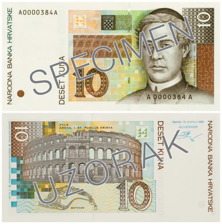 Novčanice od 10 kuna koje nose datum izdanja 15. siječnja 1995. prestale su biti zakonsko sredstvo plaćanja 1. travnja 2007.
ZAPRIMLJENO U HNB-u od 31.5.2018. - 31.5.2019.: 7.587
UKUPNO POVUČENO IZ OPTJECAJA: 5.574.710 
NEVAŽEĆE NOVČANICE IZVAN TREZORA HNB-a NA DAN 31.5.2019.: 2.353.407