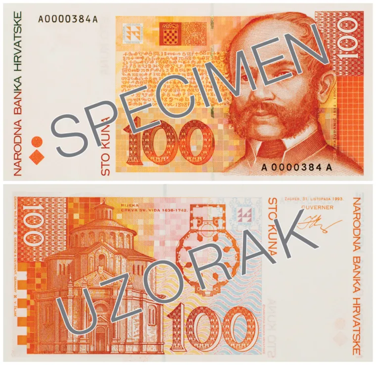 Novčanice od 100 kuna koje nose datum izdanja 31. listopada 1993. prestale su biti zakonsko sredstvo plaćanja 1. siječnja 2010.
ZAPRIMLJENO U HNB-u od 31.5.2018. - 31.5.2019.: 7.563 
UKUPNO POVUČENO IZ OPTJECAJA: 29.074.193   
NEVAŽEĆE NOVČANICE IZVAN TREZORA HNB-a NA DAN 31.5.2019.: 645.442