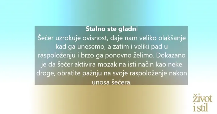 Simptomi koje nam tijelo &scaron;alje kad unosimo previ&scaron;e &scaron;ećera