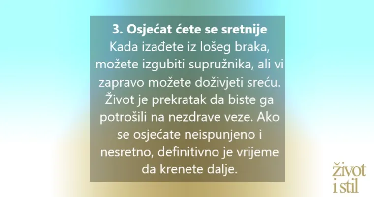 7 razloga za&scaron;to je razvod bolji od lo&scaron;eg braka