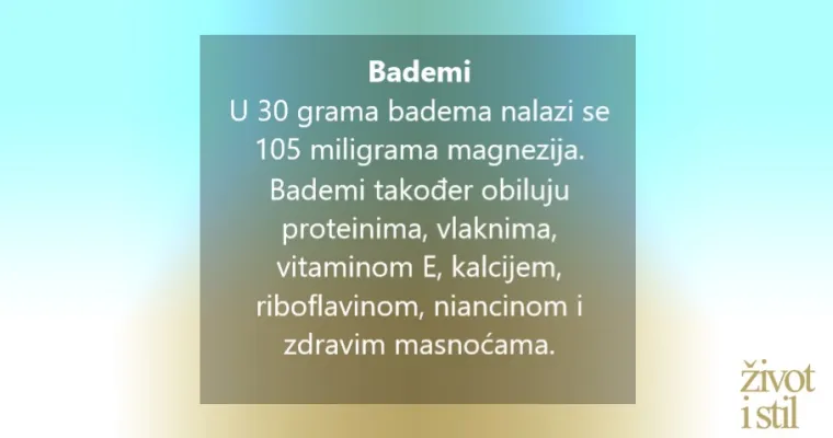 8 namirnica bogatih magnezijem koje bismo trebali redovito jesti