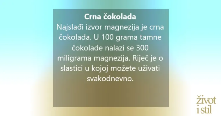 8 namirnica bogatih magnezijem koje bismo trebali redovito jesti