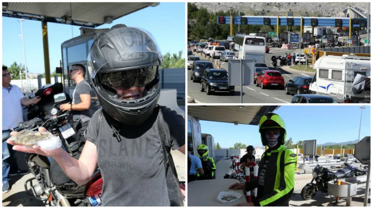 Zanimljiva akcija bajkera: Pogledajte kako su zagu&scaron;ili promet na Krčkom mostu