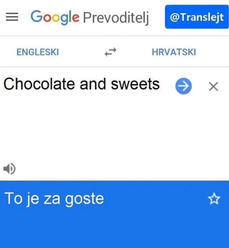 'Translejt' izvlači ono najbolje iz Google Prevoditelja: 'Medicine' je 'rakija', a 'daughter' je 'sine'