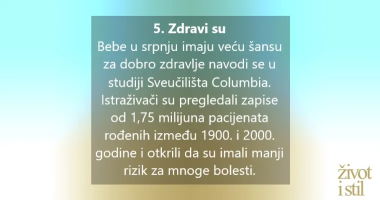 7 razloga zašto su bebe rođene u srpnju posebne