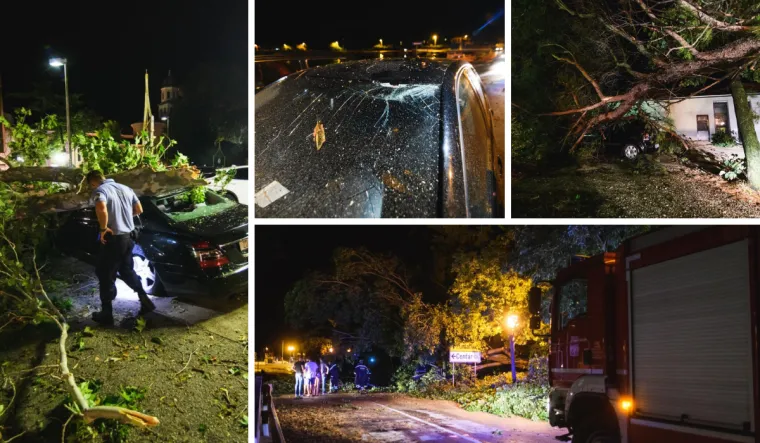 Snažna oluja protutnjala Zadrom: Na grad se obru&scaron;ila pijavica, o&scaron;tećeni auti, nestalo struje...