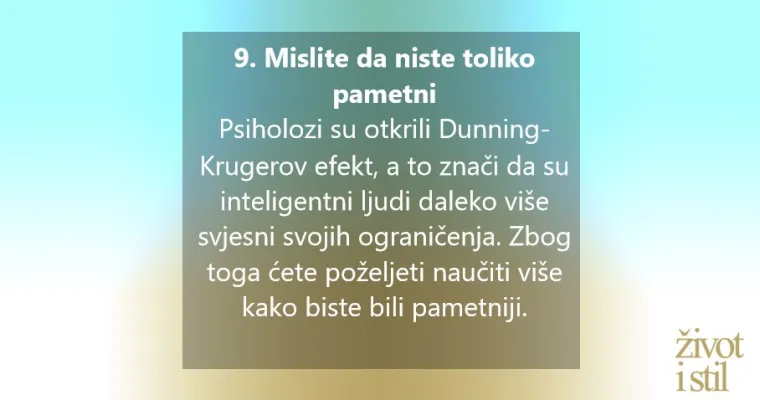 9 znakova da ste inteligentniji nego što mislite