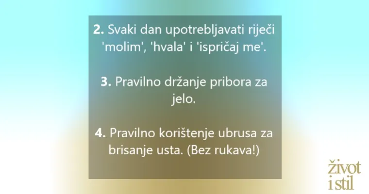 20 pravila lijepog ponašanja koje svako dijete treba znati