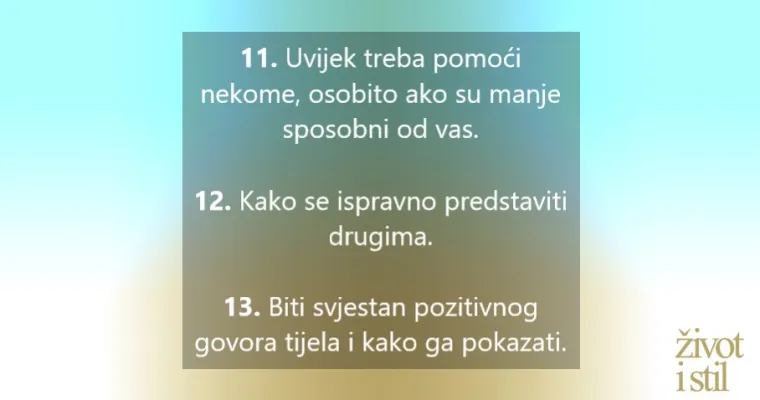 20 pravila lijepog ponašanja koje svako dijete treba znati