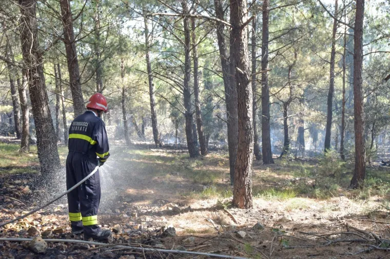 Kapa do poda! Nakon cijelonoćne borbe s vatrenom stihijom požar stavljen pod kontrolu, ali nije jo&scaron; gotovo