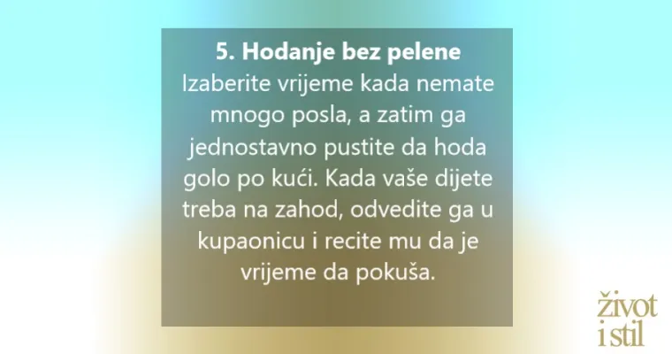 8 trikova koji vam mogu pomoći da dijete lakše odviknete od pelena