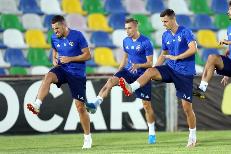22.07.2019., stadion Mikheil Meskhi, Gruzija, Tbilisi - Trening GNK Dinama pred sutrasnju utakmicu 2. pretkola UEFA Lige prvaka, FC Saburtalo - GNK Dinamo.  Arijan Ademi, Amer Gojak. 
Photo: Luka Stanzl/PIXSELL