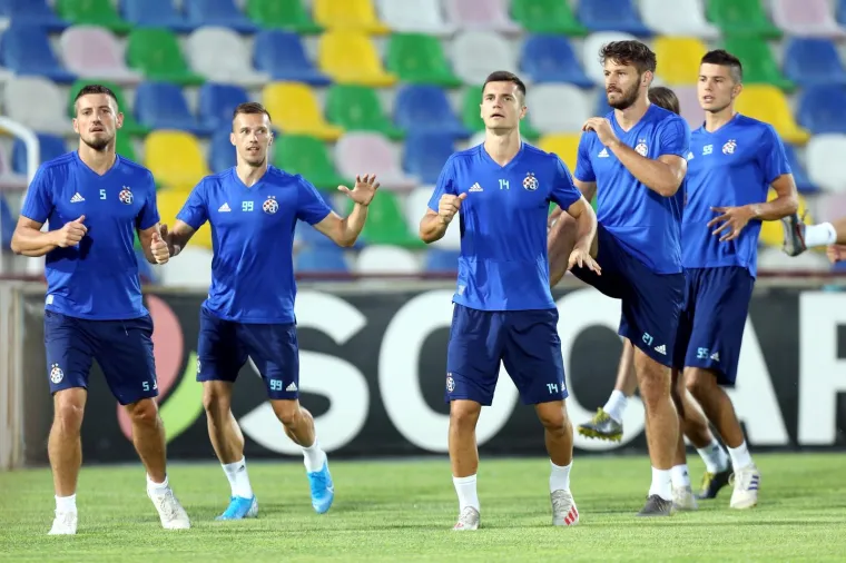 22.07.2019., stadion Mikheil Meskhi, Gruzija, Tbilisi - Trening GNK Dinama pred sutrasnju utakmicu 2. pretkola UEFA Lige prvaka, FC Saburtalo - GNK Dinamo.  Amer Gojak, Arijan Ademi. 
Photo: Luka Stanzl/PIXSELL