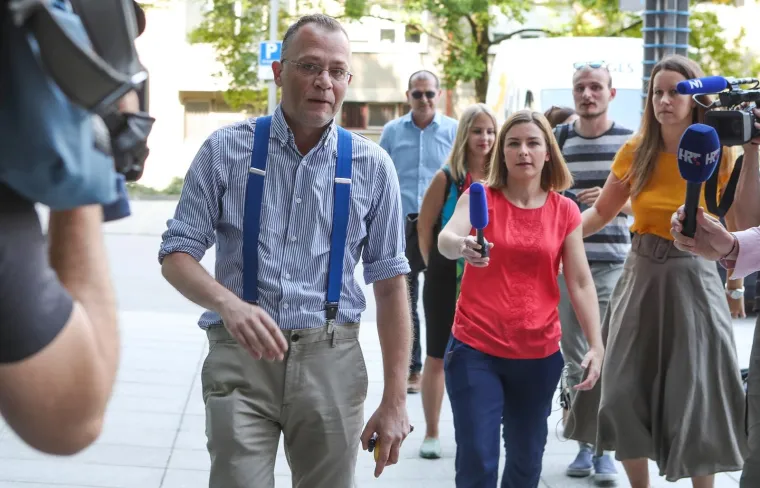 22.07.2019., Zagreb- Zagrebtower, Zlatko Hasanbegović dolazi na Izborni sabor Neovisnih za Hrvatsku. Foto: Robert Anić/PIXSELL