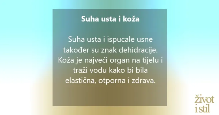 7 sigurnih znakova da ste dehidrirani i da odmah trebate popiti barem ča&scaron;u vode