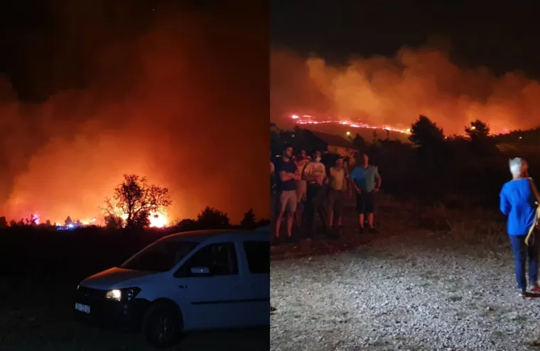 Požar ispred naselja Mihaljevići