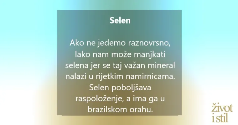 Hrana utječe i na psihu: Ovi nutrijenti čuvaju živce i mentalno zdravlje