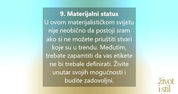 14 stvari zbog kojih biste se trebali prestati sramiti