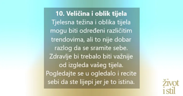 14 stvari zbog kojih biste se trebali prestati sramiti
