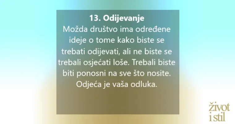 14 stvari zbog kojih biste se trebali prestati sramiti