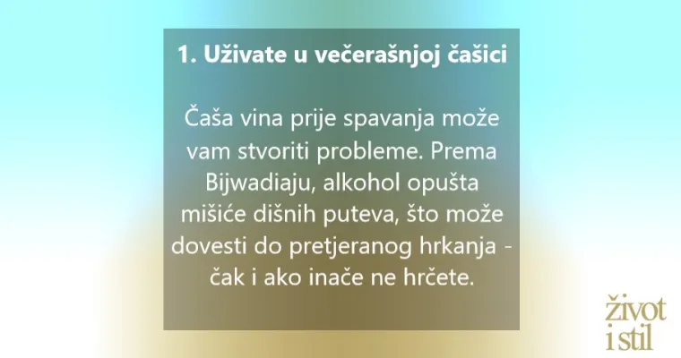8 neočekivanih razloga zbog kojih biste mogli hrkati