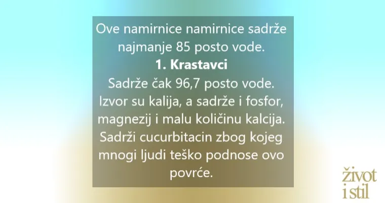 12 namirnica za blistavu kožu: Krastavci, tikvice, lubenica...