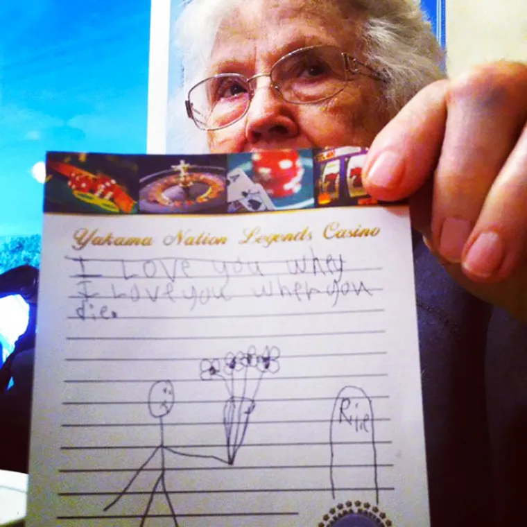 Čestitka baki: Voljet ću te i kad umre&scaron;...