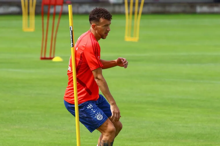 Hrvatski reprezentativac Ivan Peri&scaron;ić na treningu svojeg novog kluba Bayern Munchena u koji je stigao ovog ljeta iz talijanskog Intera. Foto: Profimedia/AFP