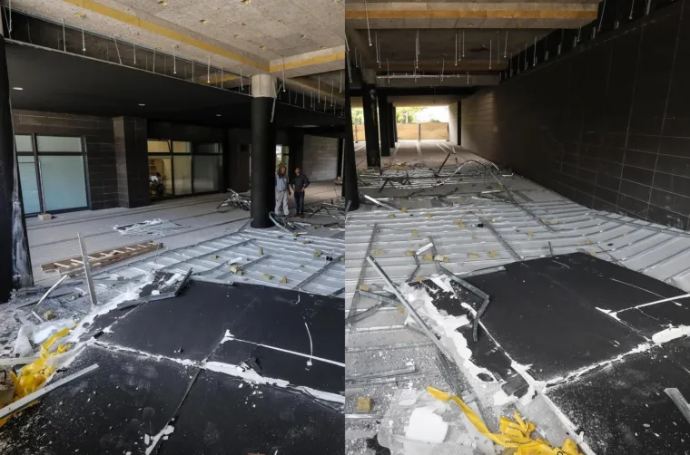 Novo uru&scaron;avanje u Zagrebu: U pje&scaron;ačkom prolazu zgrade u Kuzminečkoj ulici pao strop!