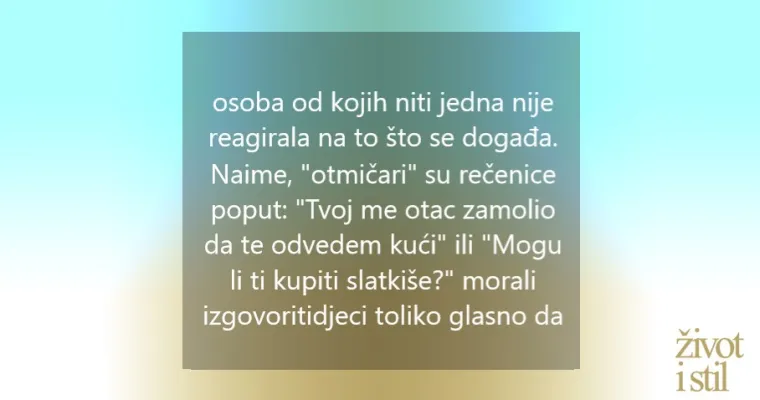 Zabrinjavajuće otkriće: Većina djece otići će sa strancem iako znaju da ne smiju?