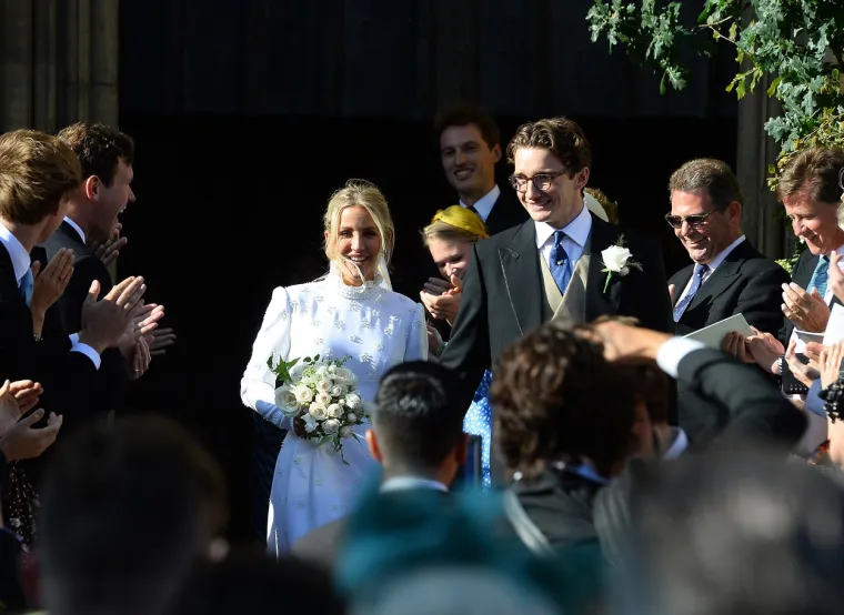 31 August 2019.
The wedding of Ellie Goulding and Caspar Jopling held at York Minster.
Pictured: Ellie Goulding, Caspar Jopling, Image: 468290581, License: Rights-managed, Restrictions: , Model Release: no, Credit line: Profimedia, Goff Photos