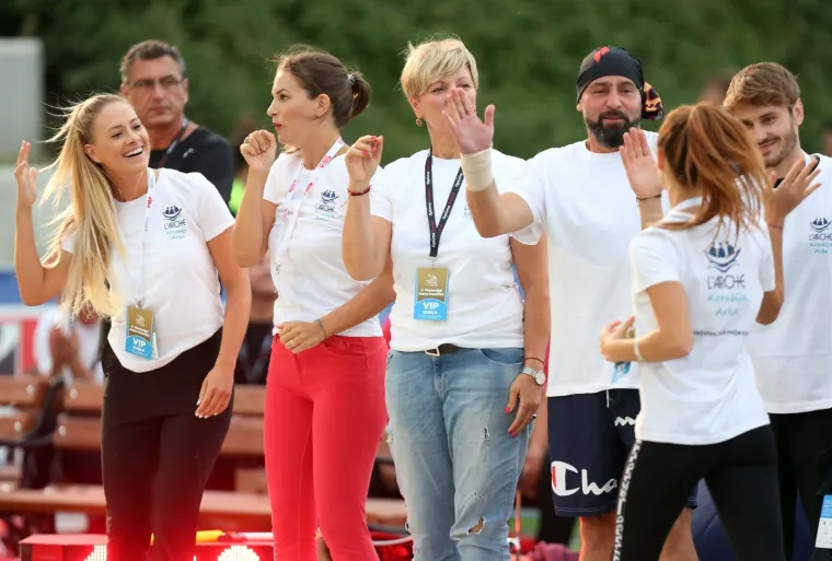 02.09.2019., Zagreb - IAAF World Challenge Zagreb 2019. - 5. memorijal Ivana Ivancica - natjecanje u bacanje kugle. Najbolji svjetski bacaci kugle natjecu se pokraj gradskih fontana i Nacionalne i sveucilisne knjiznice. Prije memorijal Ivana Ivancica poznati se okusali u bacanju kugle. Domagoj Jakopovic Ribafish Photo: Marko Prpic/PIXSELL