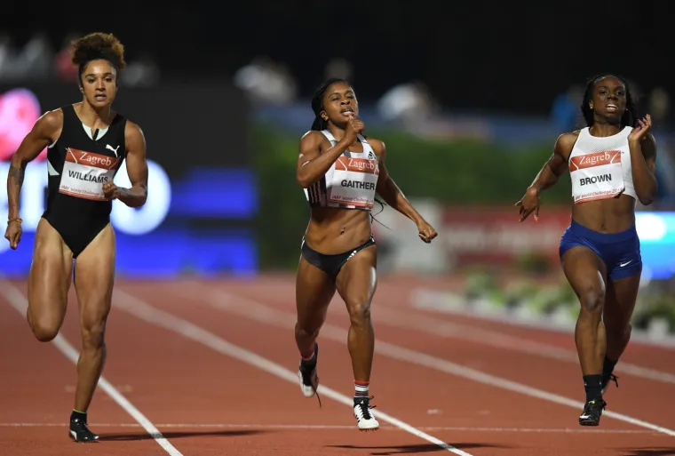 03.09.2019., SRC Mladost, Zagreb - IAAF World Challenge Zagreb 2019. - 69. memorijal Borisa Hanzekovica. BROWN Brittany, WILLIAMS Jodie, GAITHER Tynia  Photo: Josip Regovic/PIXSELL